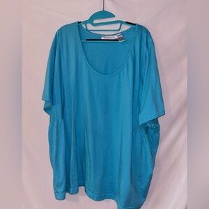 Roaman's Relaxed Blue Oversized Tee